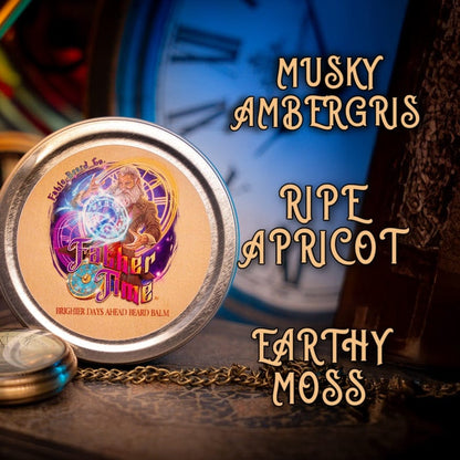Father Time - Beard Balm - Musky Ambergris, Earthy Moss, Coconut Milk, and Ripe Apricot
