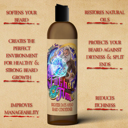 Father Time - Beard Conditioner - Musky Ambergris, Earthy Moss, Coconut Milk, and Ripe Apricot