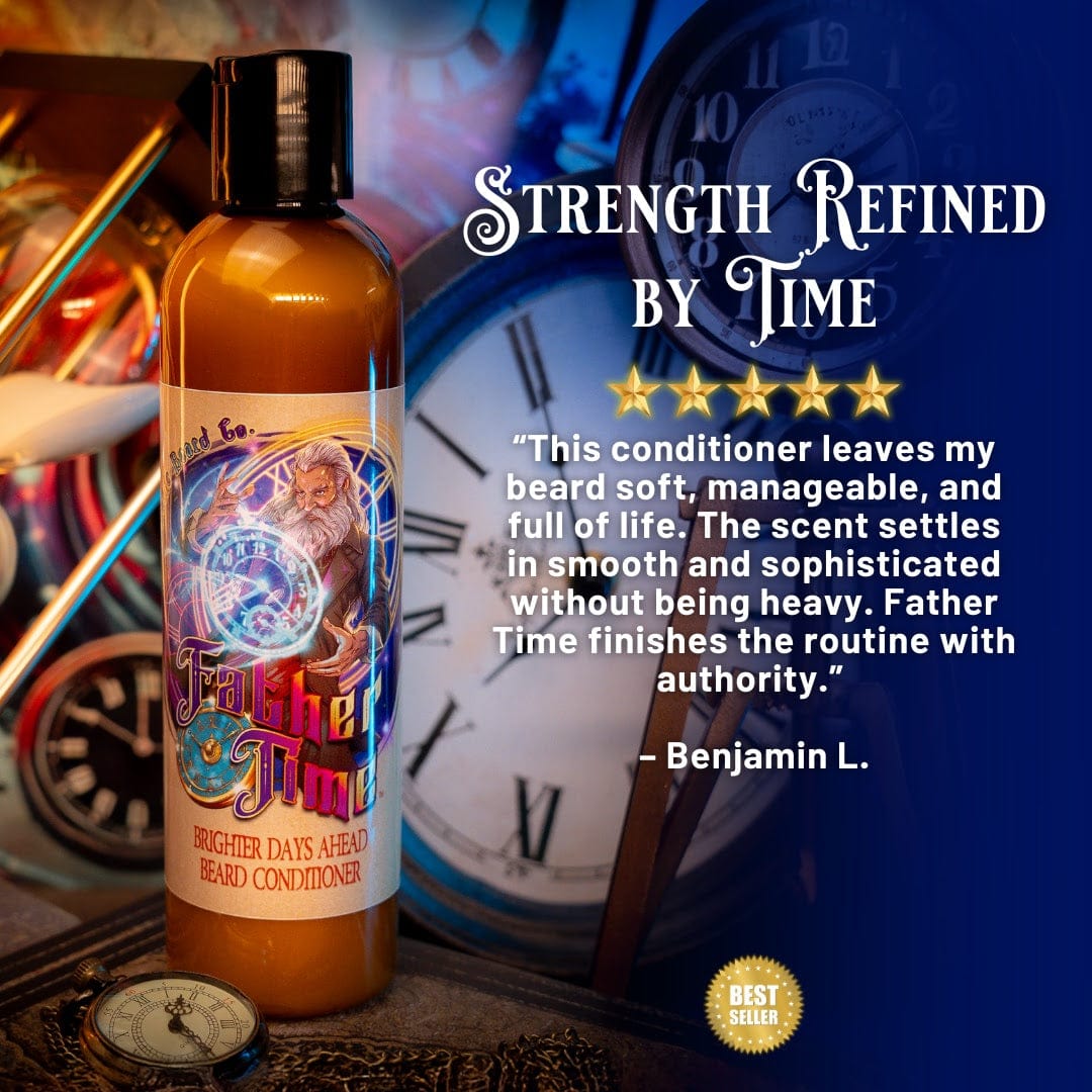 Father Time - Beard Conditioner - Musky Ambergris, Earthy Moss, Coconut Milk, and Ripe Apricot