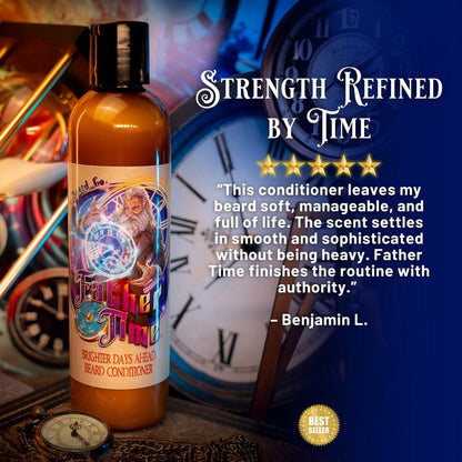 Father Time - Beard Conditioner - Musky Ambergris, Earthy Moss, Coconut Milk, and Ripe Apricot