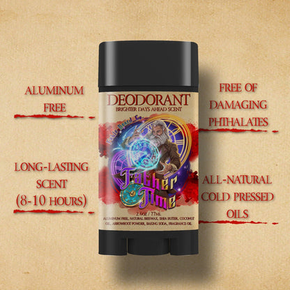 Father Time - Deodorant - Musky Ambergris, Earthy Moss, Coconut Milk, and Ripe Apricot