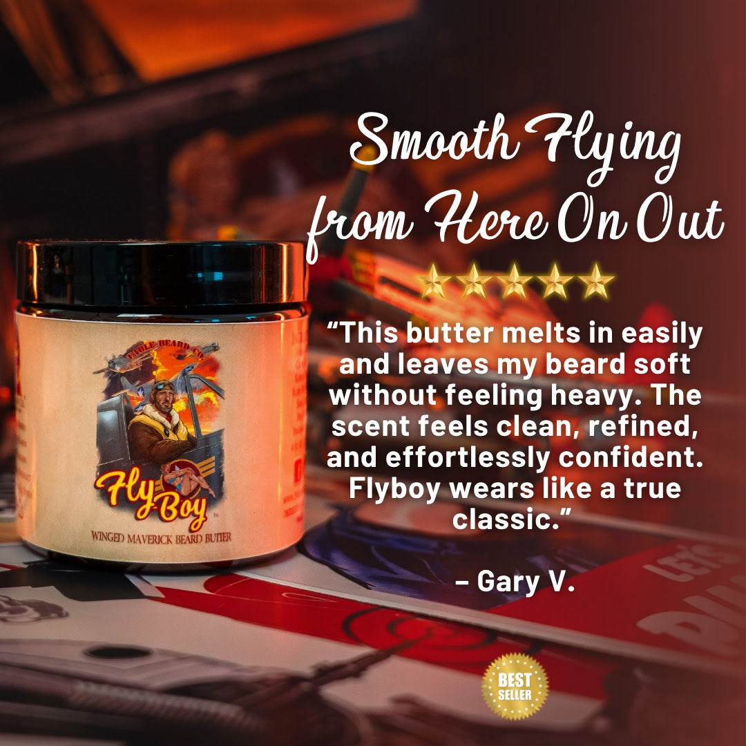 Flyboy - Beard Butter - Vintage Barbershop, Officer's Whiskey Reserve, Spiced Clove Ember