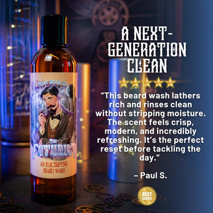 The Futurist - Beard Wash - Voltage Cured Oud, Electric Lavender Bloom, Polished Sandalwood