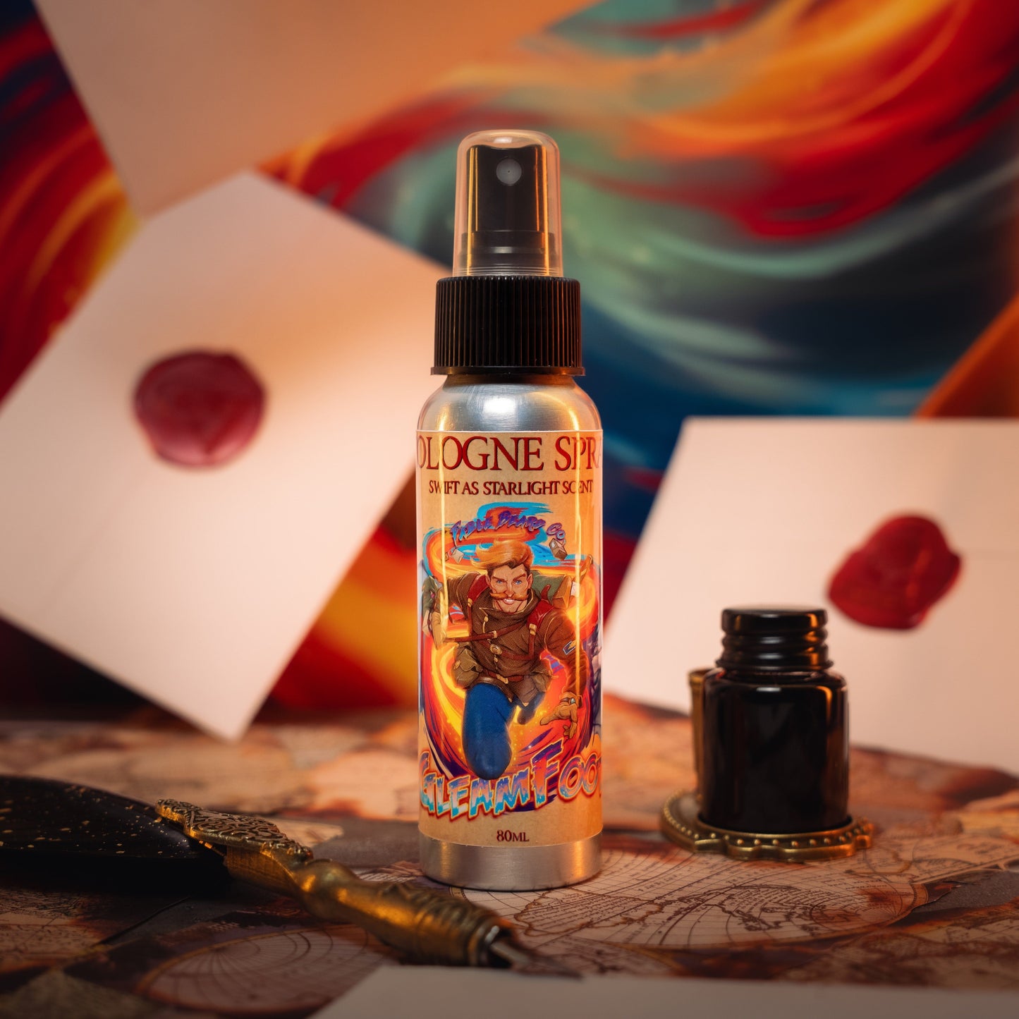 Gleamfoot - Cologne - Vibrant Ozone, Orange Spark, Clean Eucalyptus