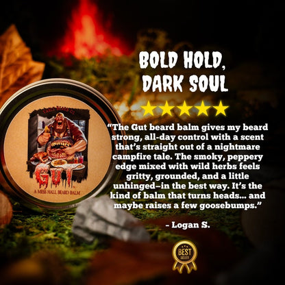 The Gut - Beard Balm - Savory Herbs, Smokey Bonfire, Black Peppercorn