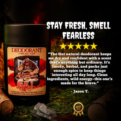 The Gut - Deodorant - Savory Herbs, Smokey Bonfire, Black Peppercorn