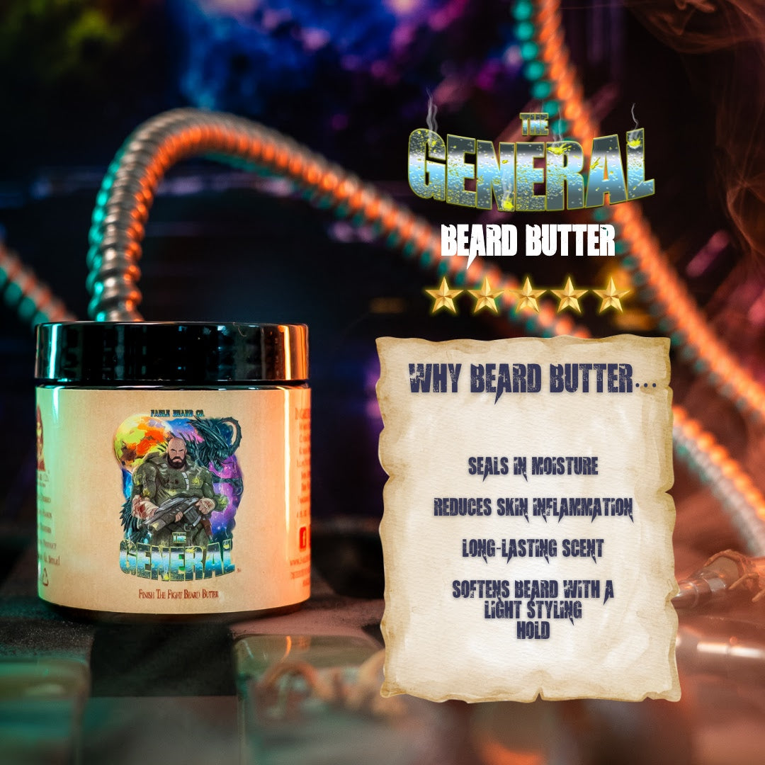 The General - Beard Butter - Sweetened Tobacco, Sandalwood Aftershave, Cosmic Bergamot