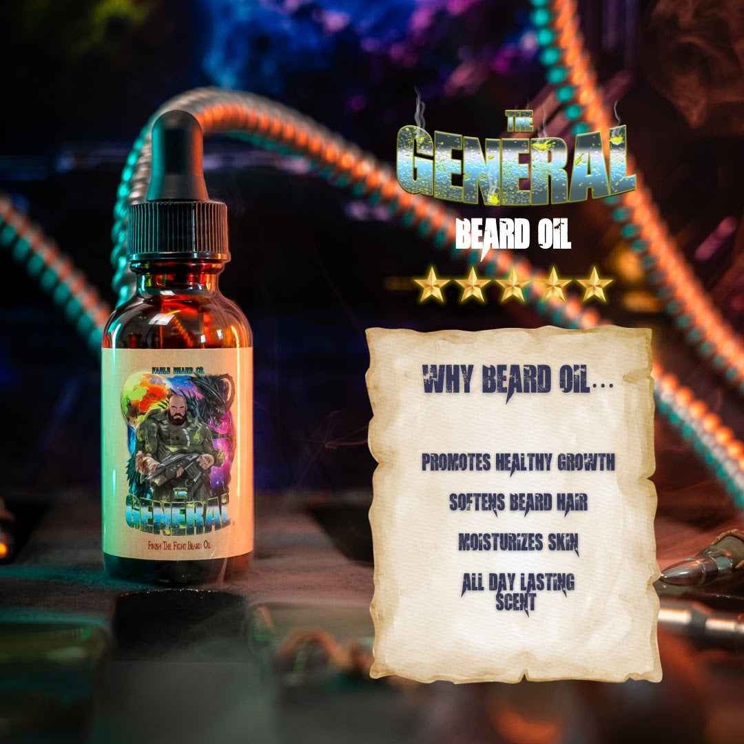 The General - Beard Oil - Sweetened Tobacco, Sandalwood Aftershave, Cosmic Bergamot