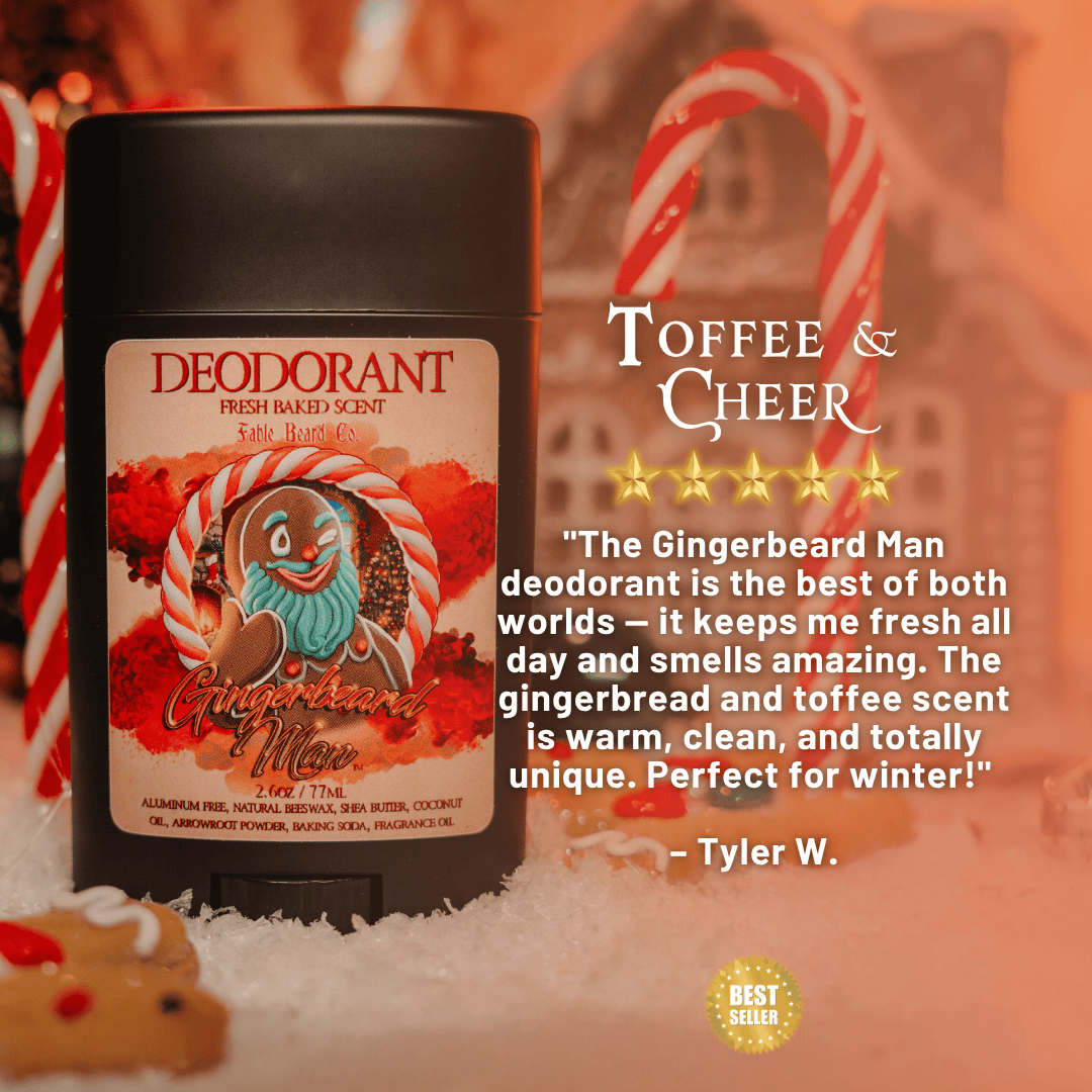 The Ginger Beard Man - Deodorant - Warm Gingerbread, Rich Toffee, and Christmas Spices