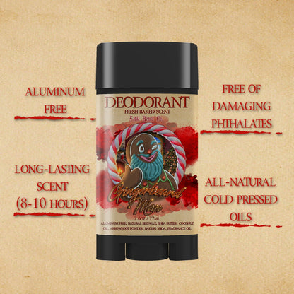 The Ginger Beard Man - Deodorant - Warm Gingerbread, Rich Toffee, and Christmas Spices