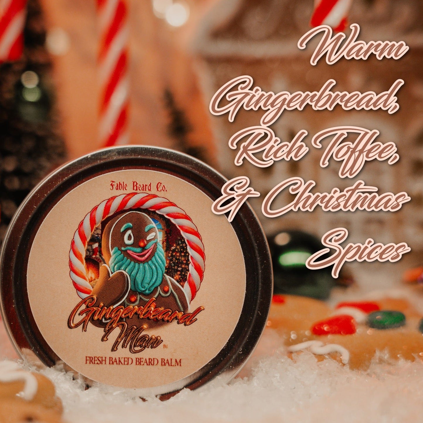 The Ginger Beard Man - Beard Balm - Warm Gingerbread, Rich Toffee, and Christmas Spices