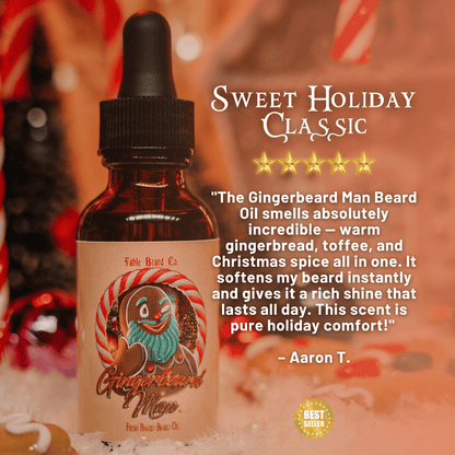 The Ginger Beard Man - Beard Oil - Warm Gingerbread, Rich Toffee, and Christmas Spices