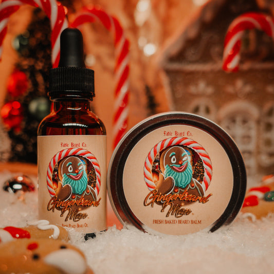 The Ginger Beard Man - Beard Oil & Balm Kit - Warm Gingerbread, Rich Toffee, and Christmas Spices