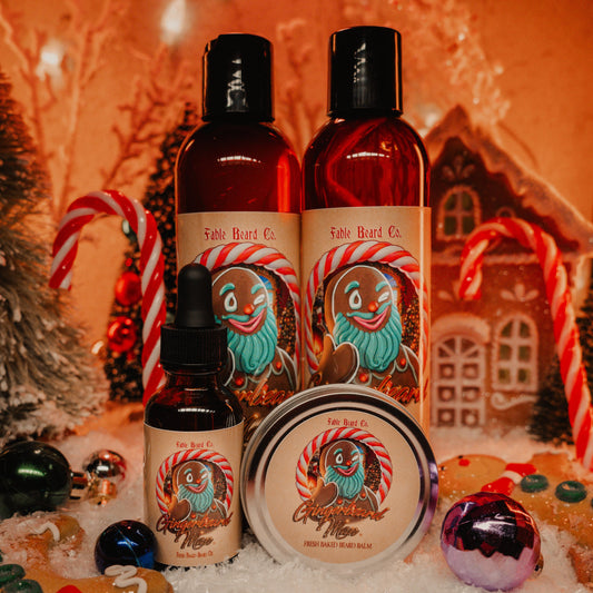 The Ginger Beard Man - Complete Balm Kit - Warm Gingerbread, Rich Toffee, and Christmas Spices