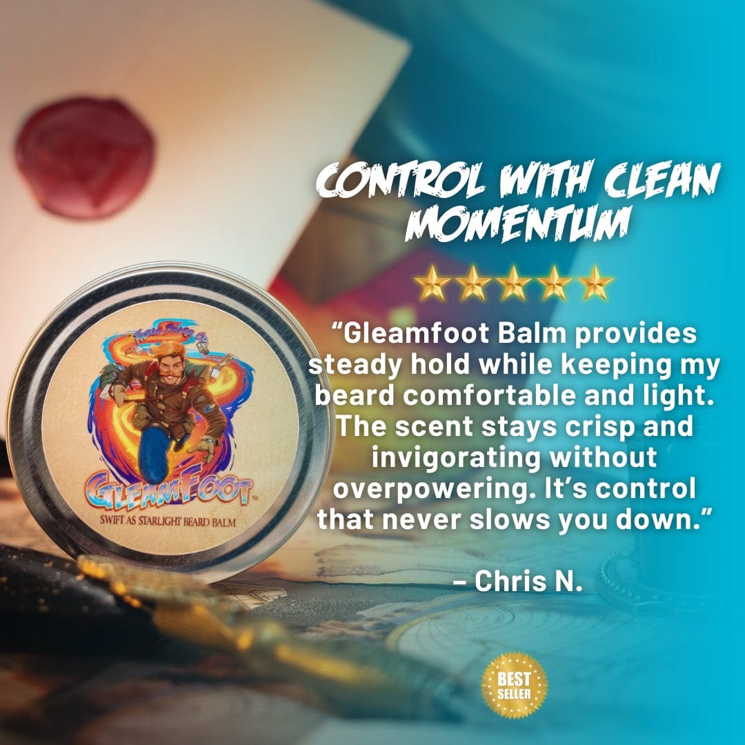 Gleamfoot - Beard Oil & Balm Kit - Vibrant Ozone, Orange Spark, Clean Eucalyptus