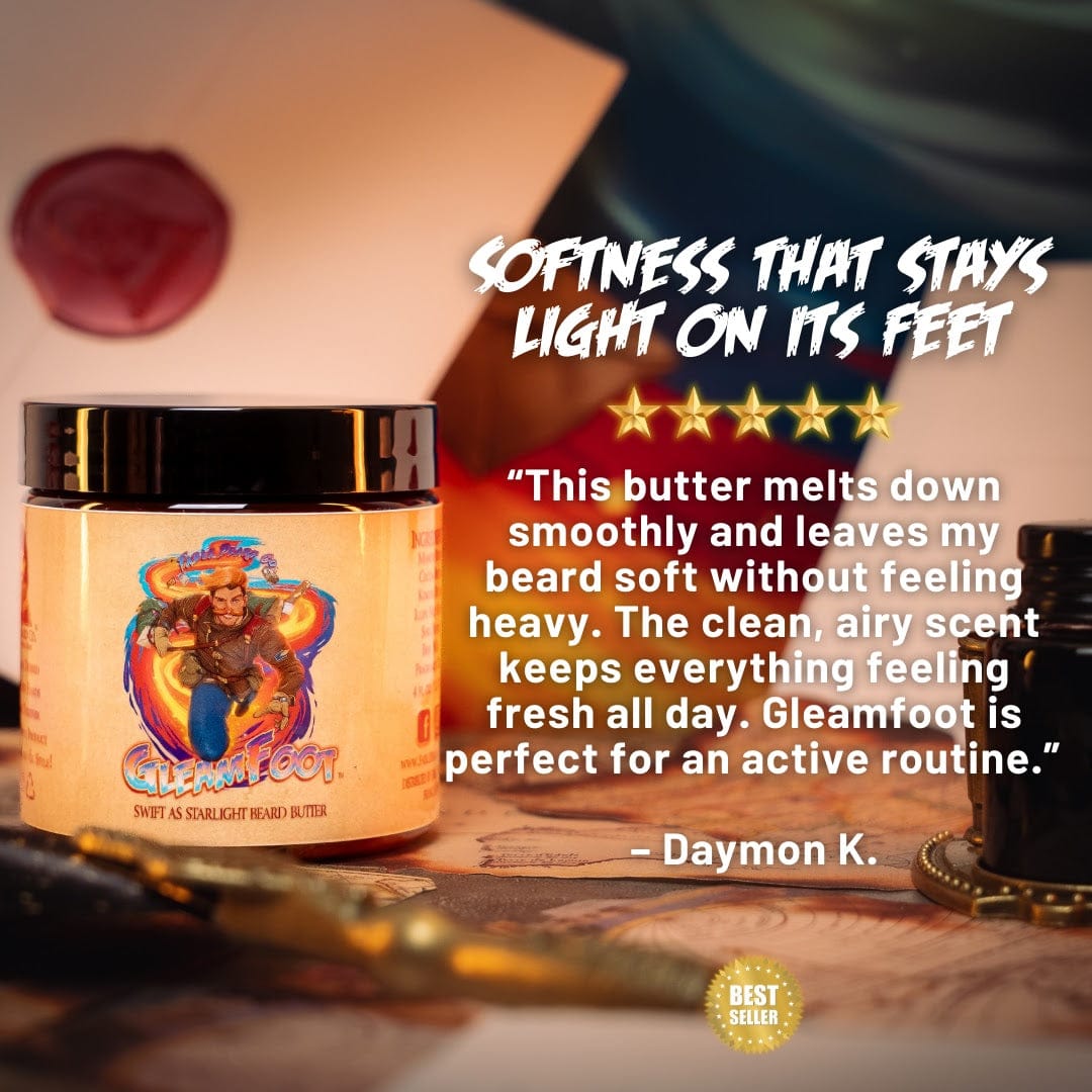 Gleamfoot - Beard Butter - Vibrant Ozone, Orange Spark, Clean Eucalyptus