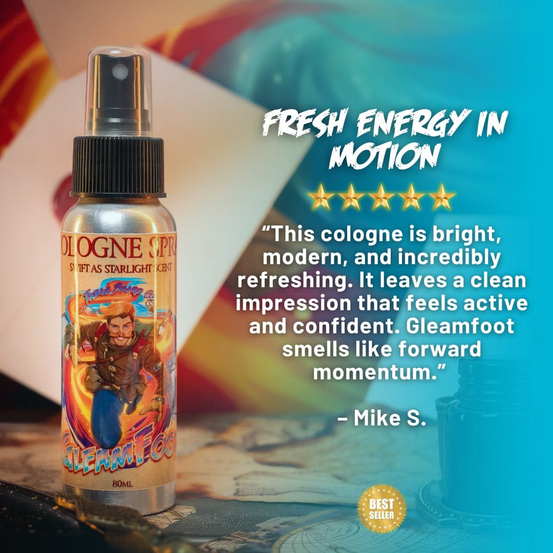 Gleamfoot - Cologne - Vibrant Ozone, Orange Spark, Clean Eucalyptus
