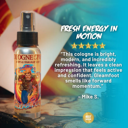 Gleamfoot - Cologne - Vibrant Ozone, Orange Spark, Clean Eucalyptus