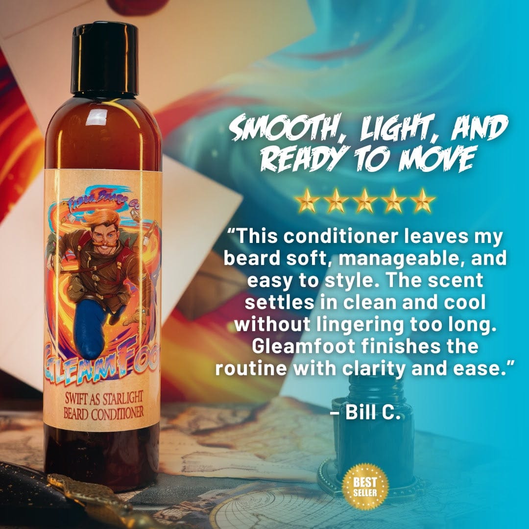 Gleamfoot - Beard Conditioner - Vibrant Ozone, Orange Spark, Clean Eucalyptus
