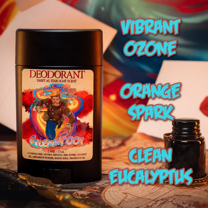 Gleamfoot - Deodorant - Vibrant Ozone, Orange Spark, Clean Eucalyptus