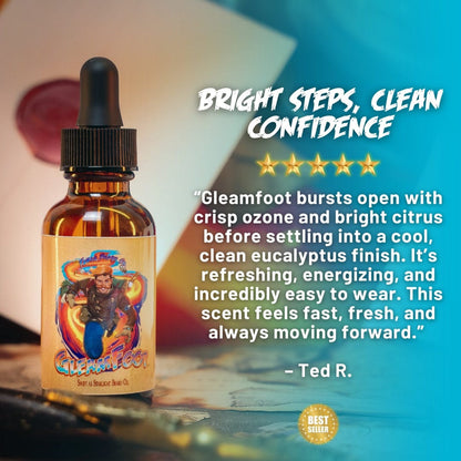 Gleamfoot - Beard Oil - Vibrant Ozone, Orange Spark, Clean Eucalyptus