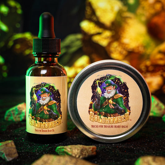 The Goldmonger - Beard Oil & Balm Kit - Sun-Soaked Bergamot, Fresh Greenery, Vanilla Dust