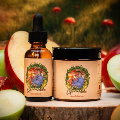 The Grower - Beard Oil & Butter Kit - Crisp Apples, Fresh Pear, Warm Oud, Aged Amber