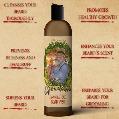 The Grower - Beard Wash - Crisp Apples, Fresh Pear, Warm Oud, Aged Amber