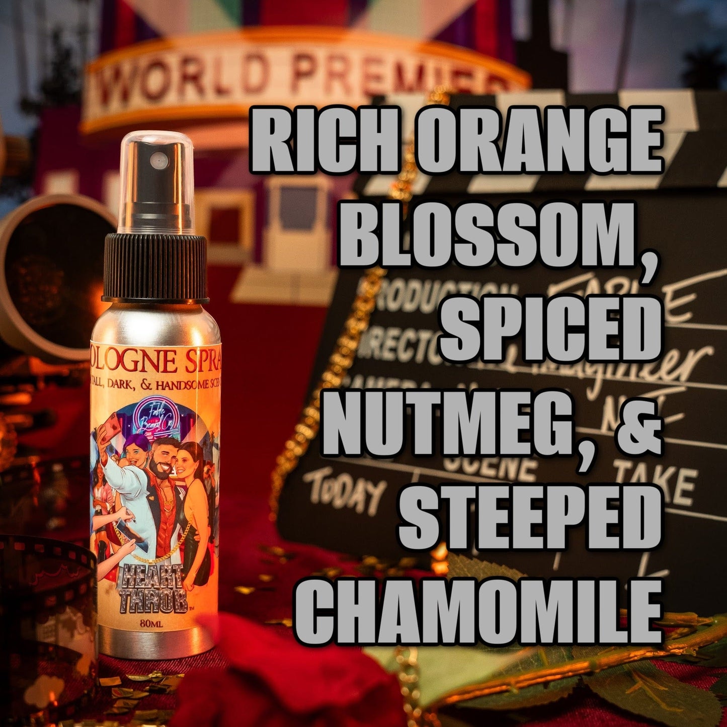 The Heart Throb - Cologne - Rich Orange Blossom, Spiced Nutmeg, Steeped Chamomile