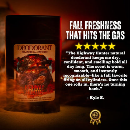 The Highway Hunter - Deodorant - Warm Roasted Pumpkin, Sweet Vanilla Bean, Rich Spiced Cinnamon, and Creamy Toasted Marshmallow