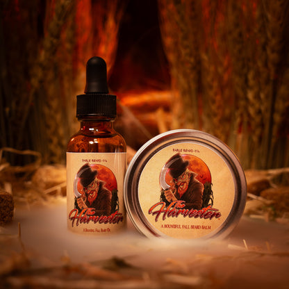 The Harvester - Beard Oil & Balm Kit - Spiced Apple Cider, Ripe Pumpkin, Crisp Fall Breeze