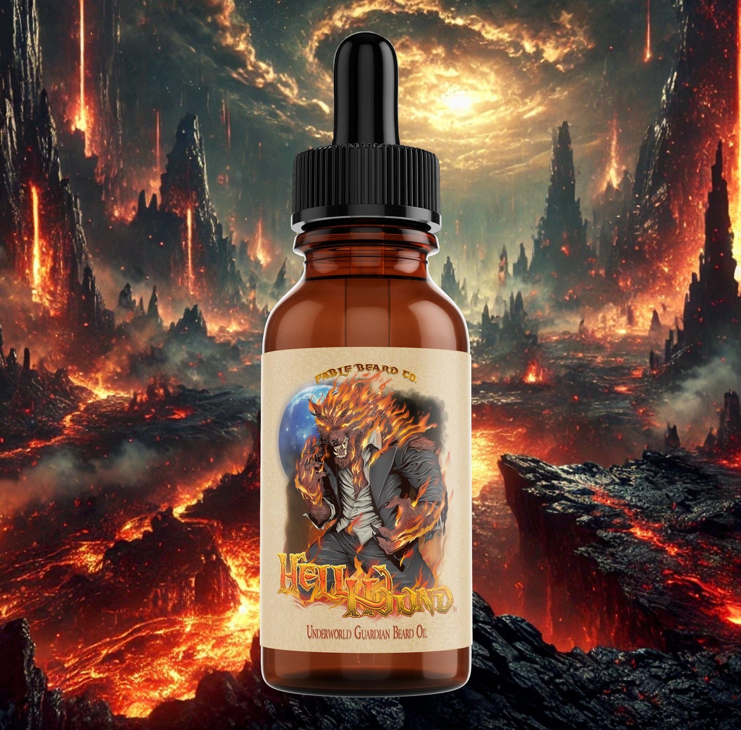 Hell Hound - Beard Oil - Black Cherry, Dark Tobacco, Fiery Amber, Citrus Rinds