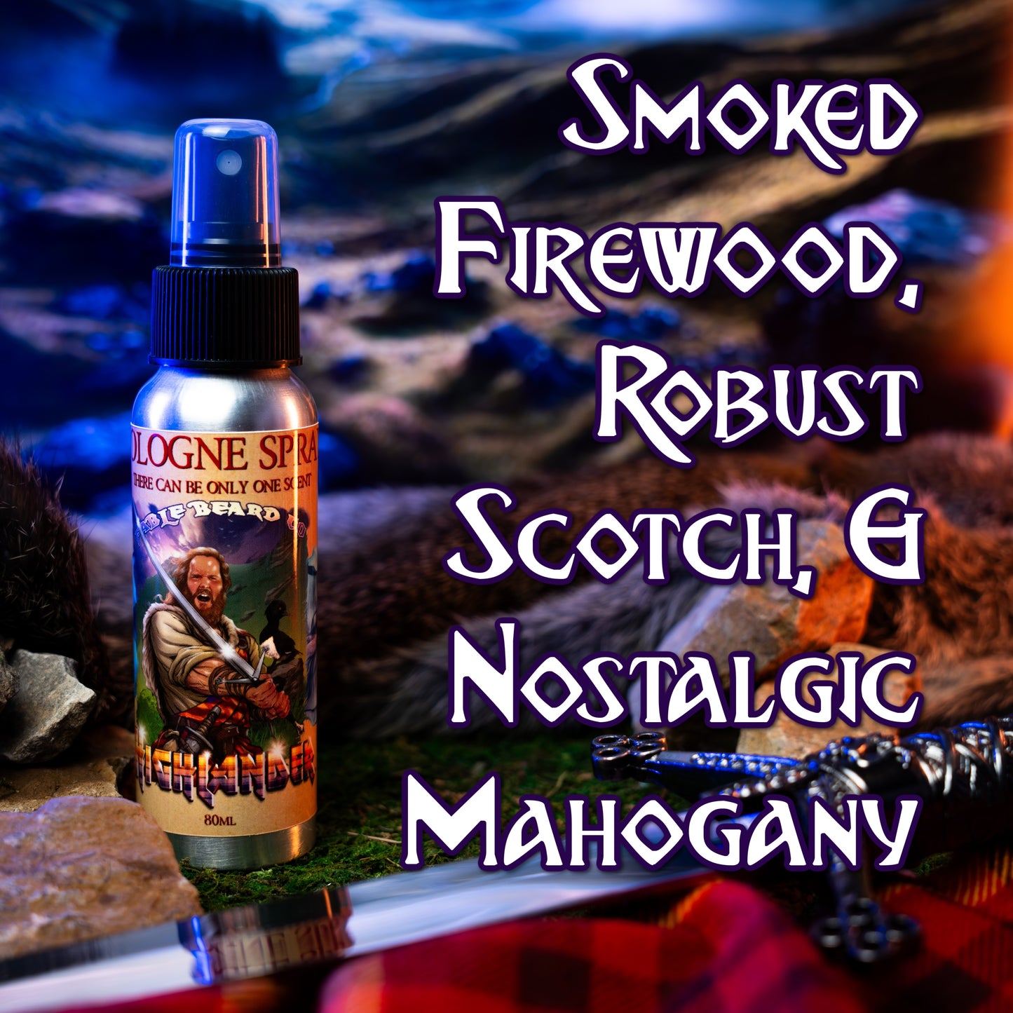 The Highlander - Cologne - Smoked Firewood, Robust Scotch, and Nostalgic Mahogany