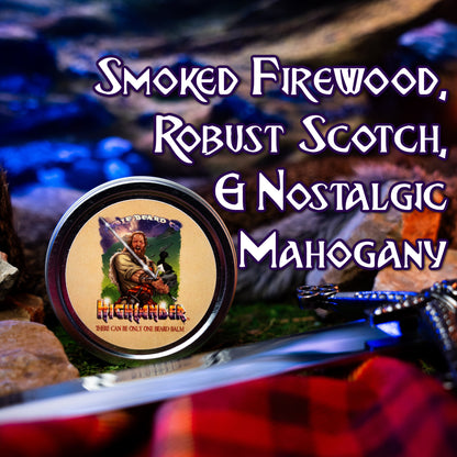 The Highlander - Beard Balm - Smoked Firewood, Robust Scotch, and Nostalgic Mahogany