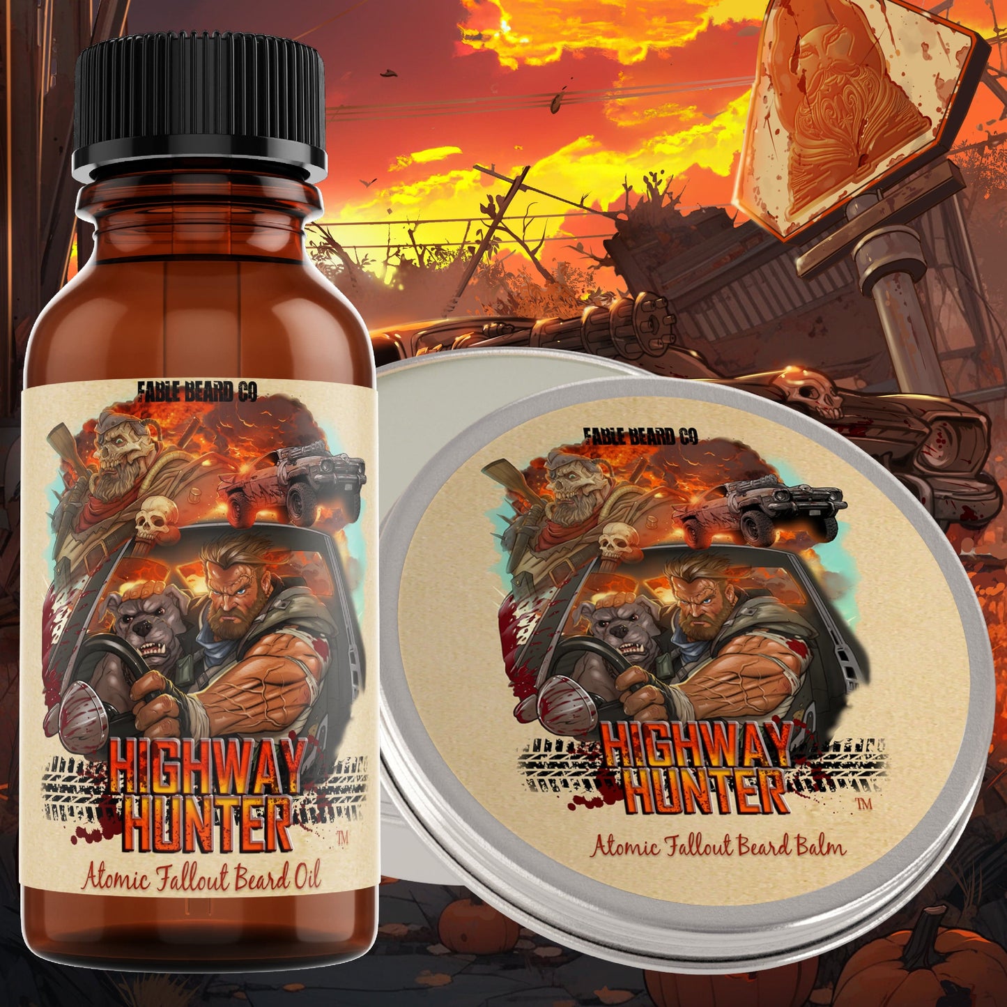 The Highway Hunter - Pumpkin Spice Savior Beard Oil & Balm Kit
