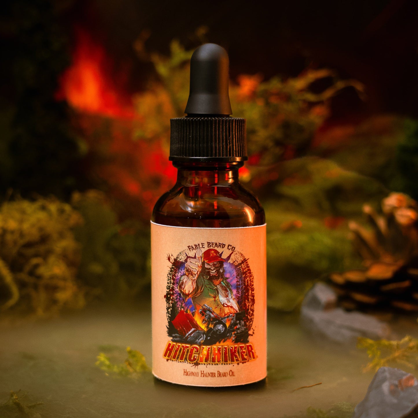 Hitchhiker - Beard Oil - Birch Tar, Extinguished Smoke, Rain-soaked Grass