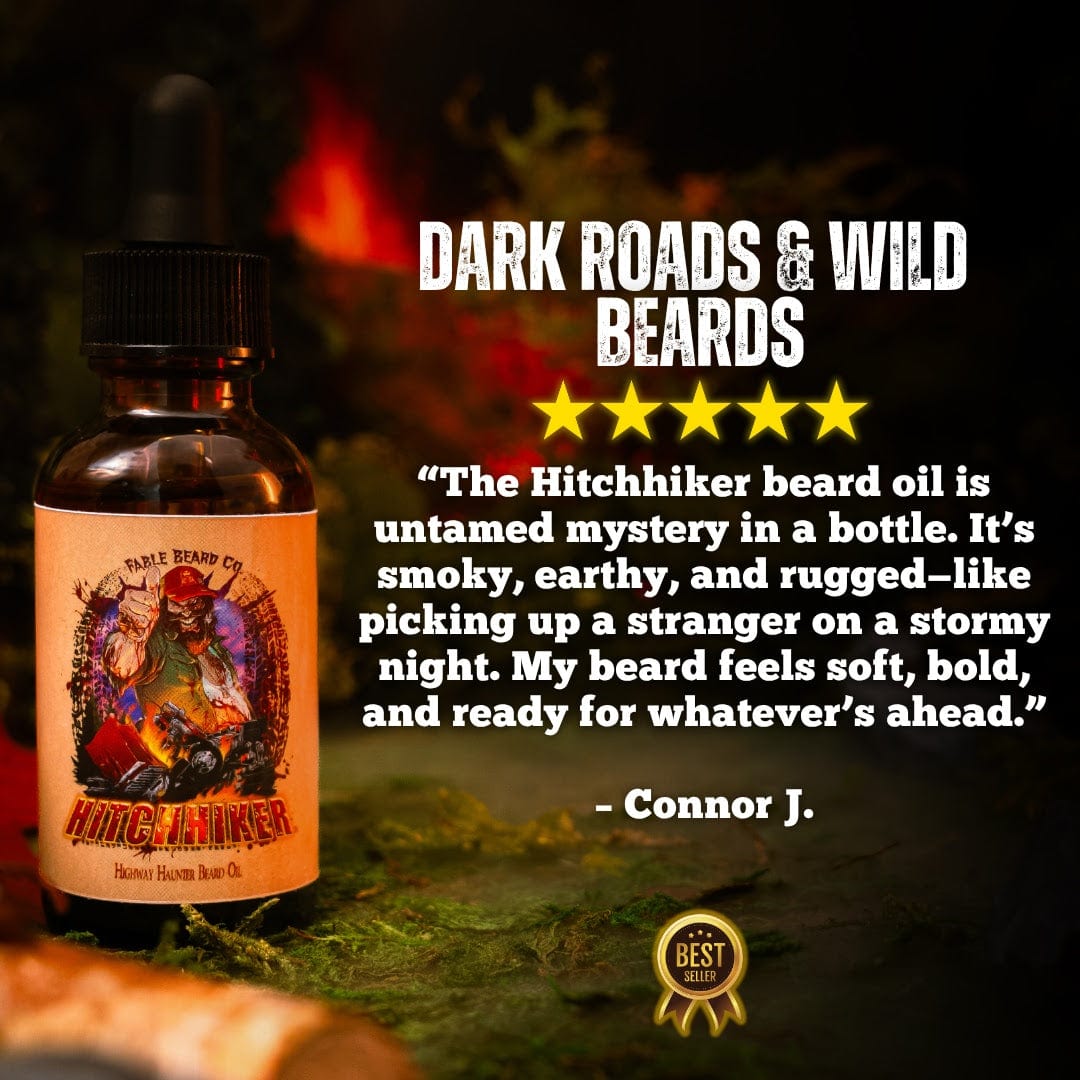 Hitchhiker - Beard Oil - Birch Tar, Extinguished Smoke, Rain-soaked Grass
