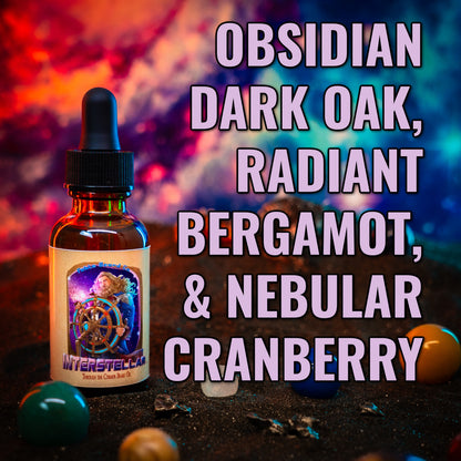 Interstellar - Beard Oil - Obsidian Dark Oak, Radiant Bergamot, Nebular Cranberry