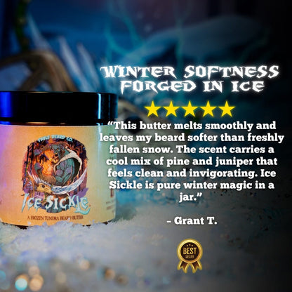 Ice Sickle - Beard Butter - Frosty Pine Sap, Chilled Juniper, Winter Spices