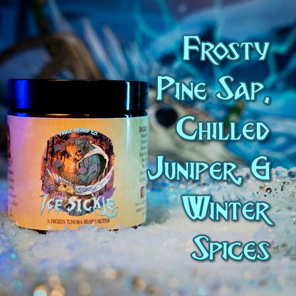 Ice Sickle - Beard Butter - Frosty Pine Sap, Chilled Juniper, Winter Spices