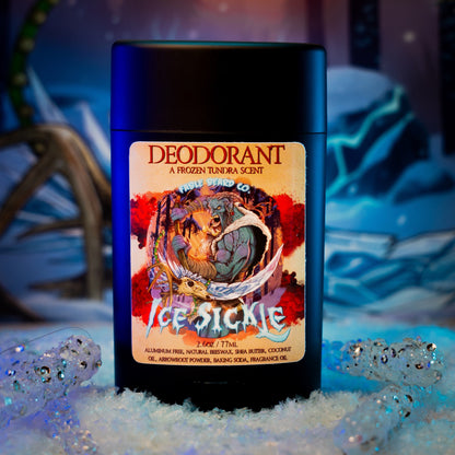 Ice Sickle - Deodorant - Frosty Pine Sap, Chilled Juniper, Winter Spices
