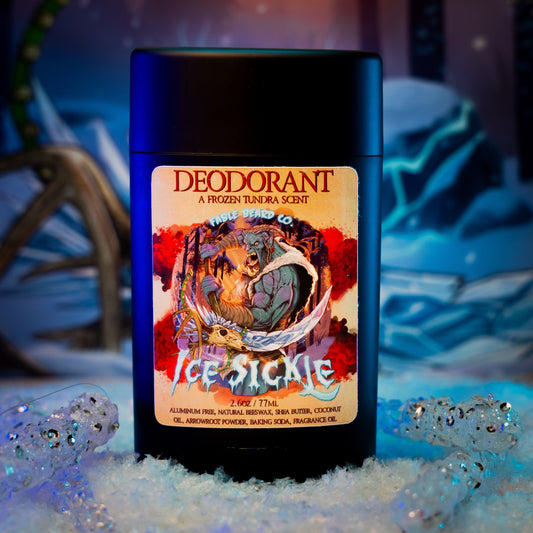 Ice Sickle - Deodorant - Frosty Pine Sap, Chilled Juniper, Winter Spices