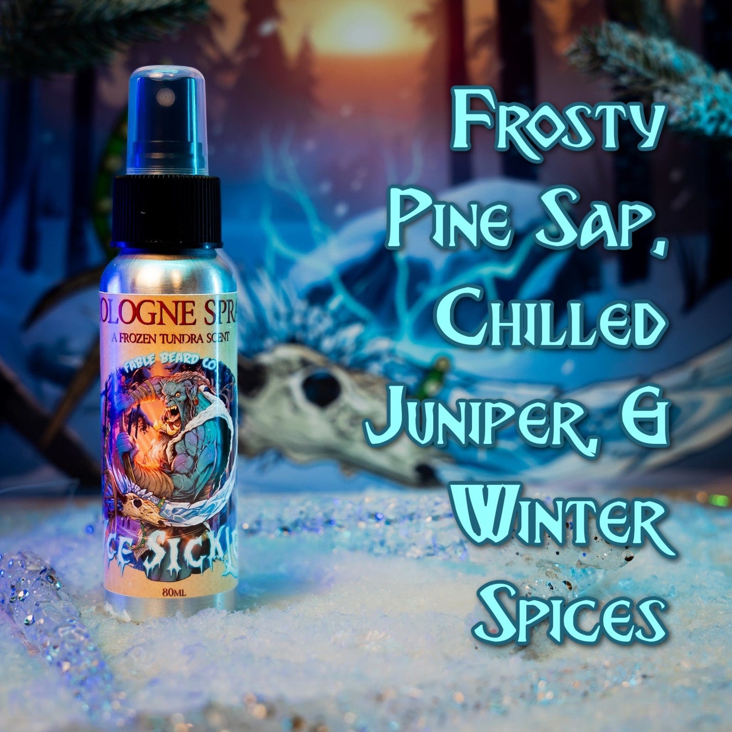 Ice Sickle - Cologne - Frosty Pine Sap, Chilled Juniper, Winter Spices