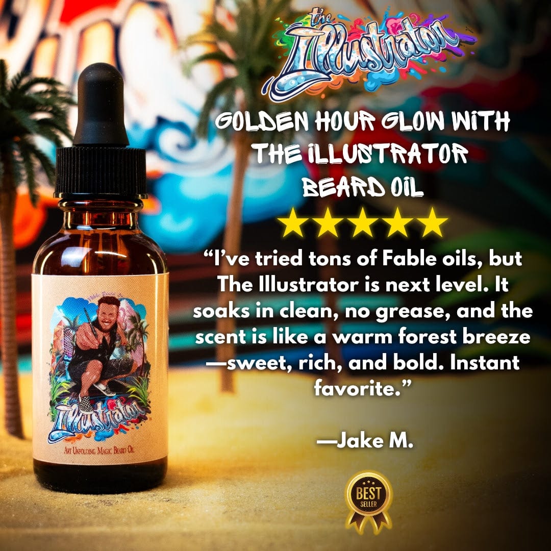 The Illustrator - Beard Oil - Sunlit Oak, Honeyed Resin, Ambrosial Nectar