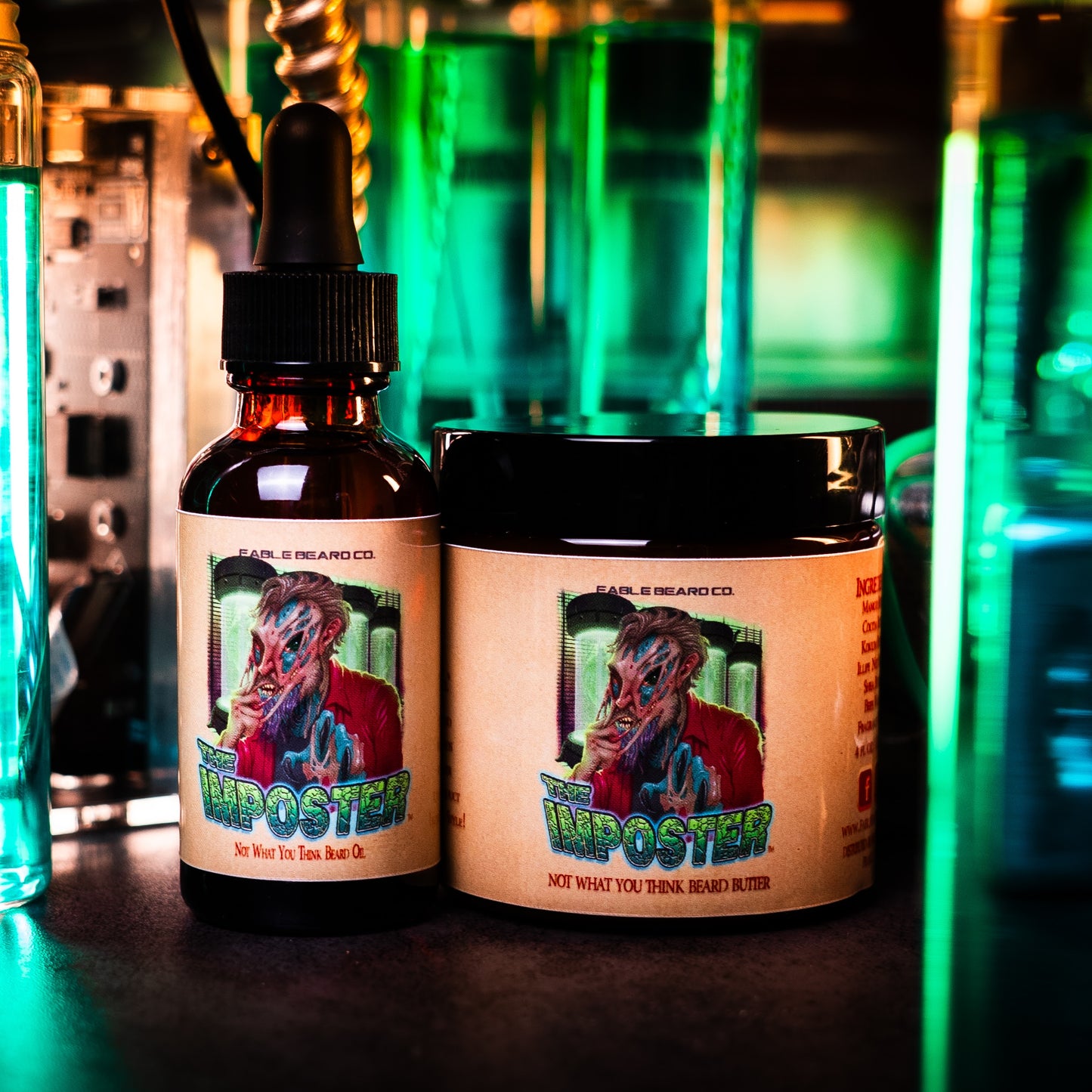 The Imposter - Beard Oil & Butter Kit - Italian Bergamot, Exotic Heliotrope, Smokey Bourbon, Extraterrestrial Oak