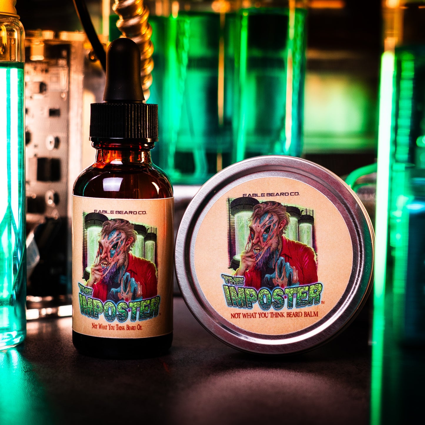 The Imposter - Beard Oil & Balm Kit - Italian Bergamot, Exotic Heliotrope, Smokey Bourbon, Extraterrestrial Oak