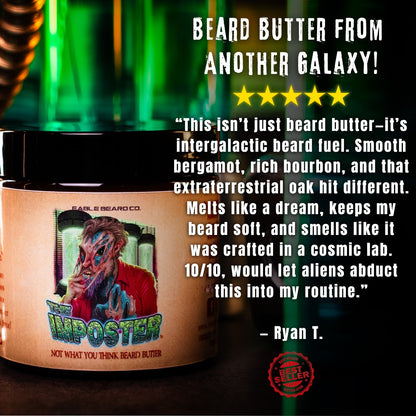 The Imposter - Beard Oil & Butter Kit - Italian Bergamot, Exotic Heliotrope, Smokey Bourbon, Extraterrestrial Oak