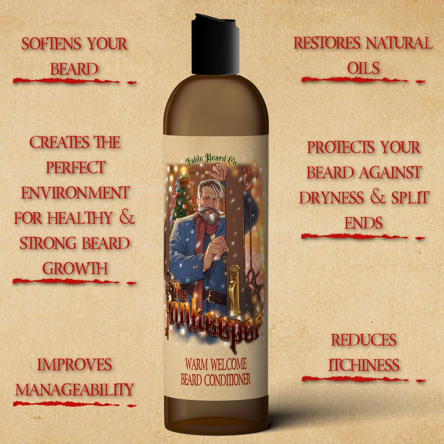 The Innkeeper - Beard Conditioner - Cranberry Woods, Pine Tree Farm, and Cran-Apple Melody