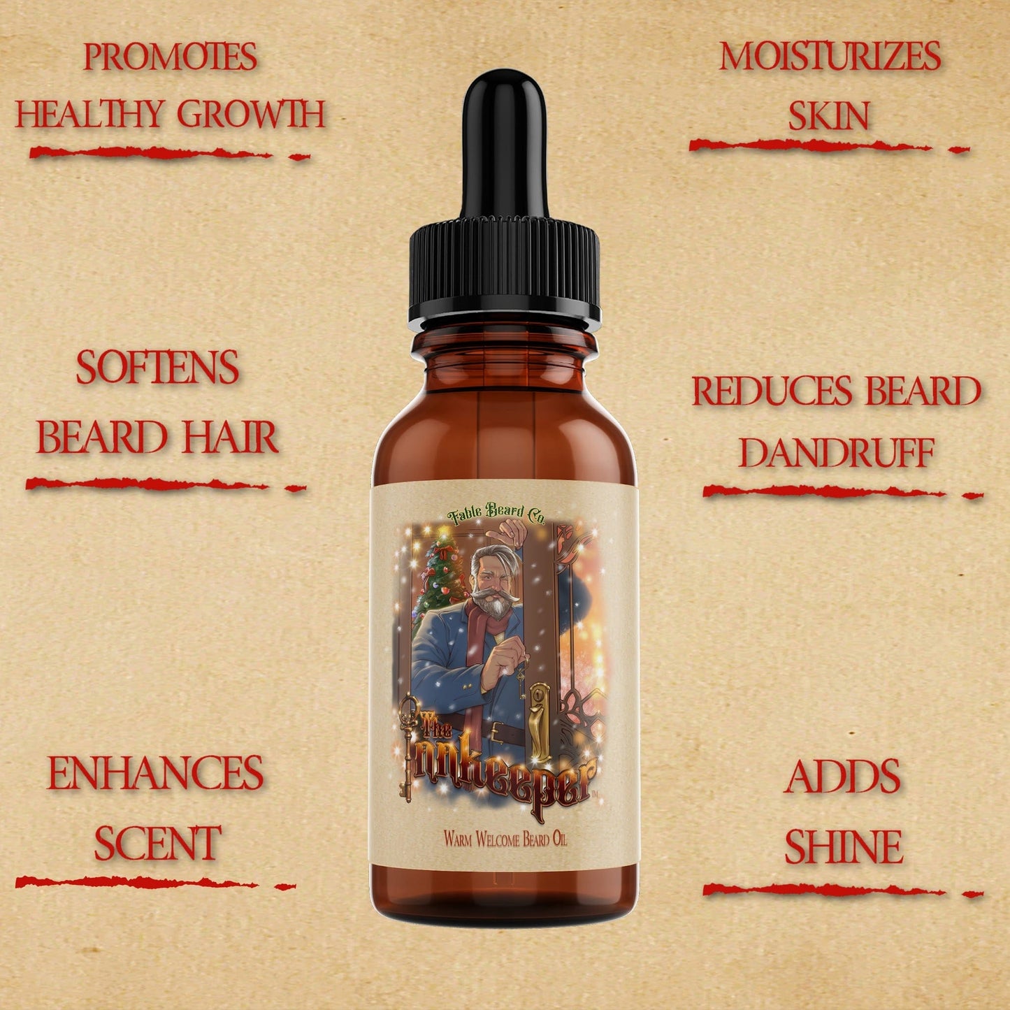The Innkeeper - Beard Oil - Cranberry Woods, Pine Tree Farm, and Cran-Apple Melody
