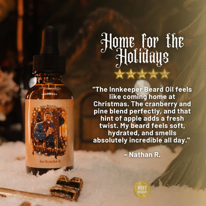 The Innkeeper - Beard Oil - Cranberry Woods, Pine Tree Farm, and Cran-Apple Melody